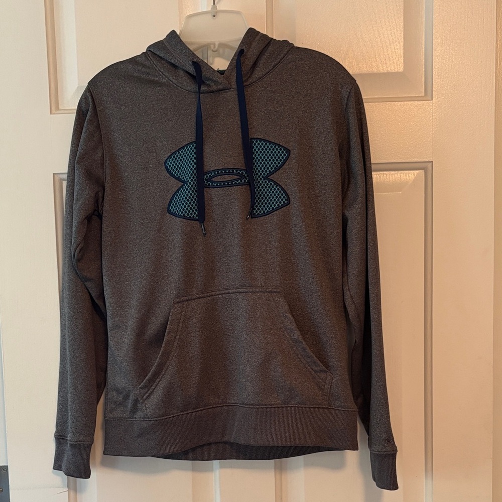 Under Armour Charcoal Hoodie with Navy Accents